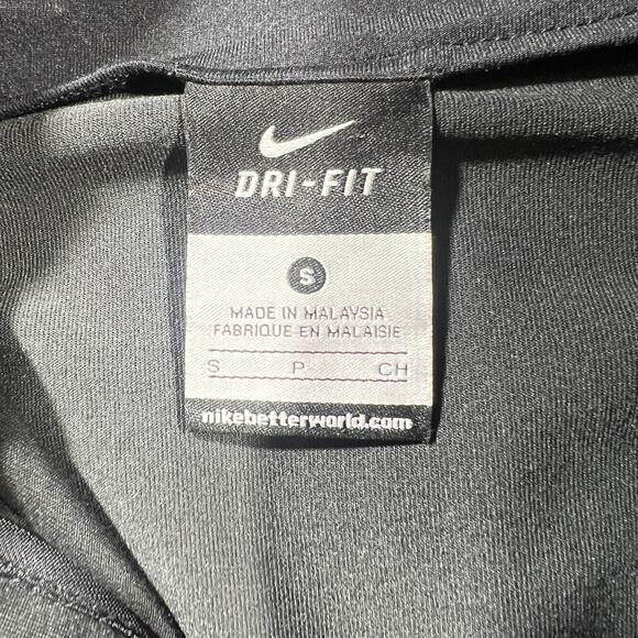 Nike Dri-Fit Track Jacket Black Red Full Zip Running Jacket Small - Picture 5 of 7